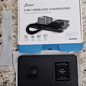 Seneo 2-In-1 Wireless Charger Pad Open Damaged Box